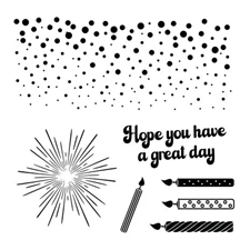 Sizzix Thinlits Die & Stamp Set By 49 & Market - Birthday Wishes